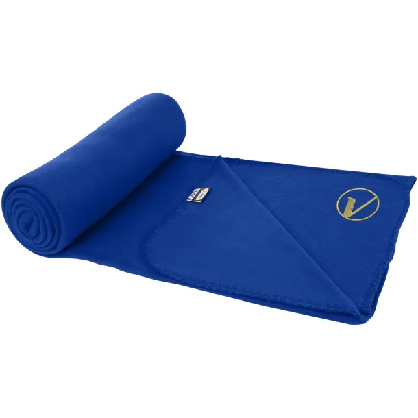 Willow RPET polar fleece blanket Royal blue