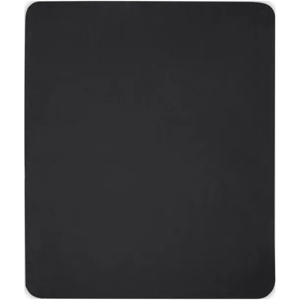 Willow RPET polar fleece blanket Solid black