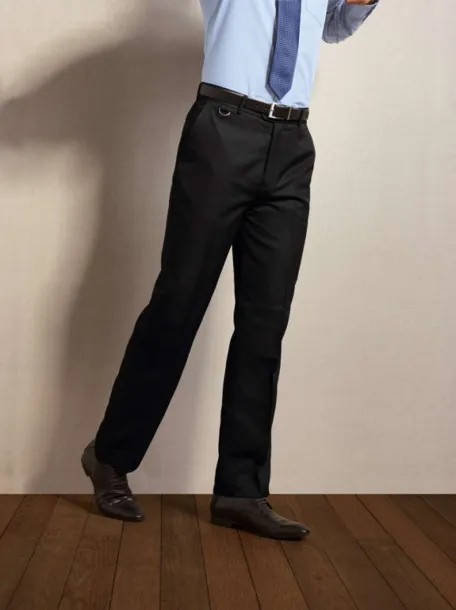  MEN’S LONG FLAT FRONT HOSPITALITY TROUSER - Premier Black