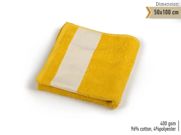 WELLNESS 50 towel 50 x 100 cm - EXPLODE Yellow