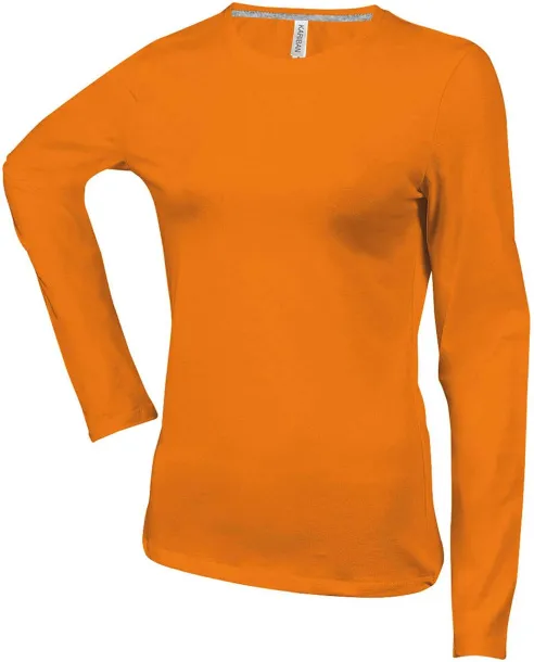  LADIES' LONG-SLEEVED CREW NECK T-SHIRT - Kariban Orange