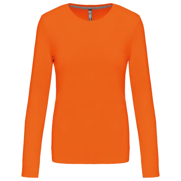  LADIES' LONG-SLEEVED CREW NECK T-SHIRT - Kariban Orange