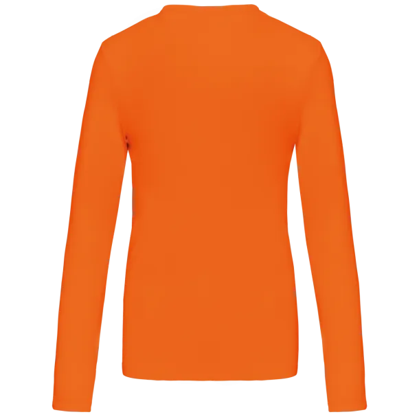  LADIES' LONG-SLEEVED CREW NECK T-SHIRT - Kariban Orange