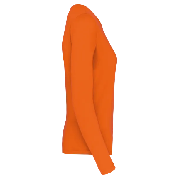  LADIES' LONG-SLEEVED CREW NECK T-SHIRT - Kariban Orange