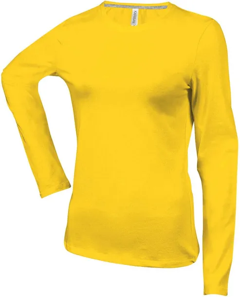  LADIES' LONG-SLEEVED CREW NECK T-SHIRT - Kariban Yellow