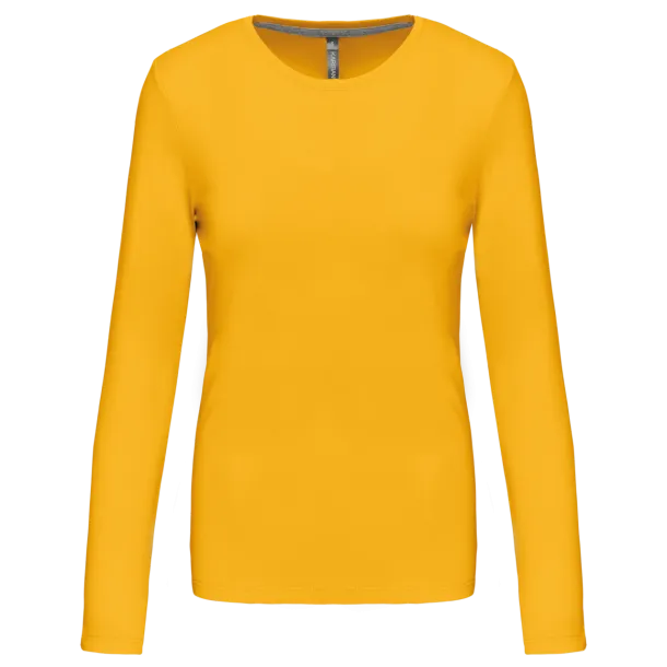  LADIES' LONG-SLEEVED CREW NECK T-SHIRT - Kariban Yellow