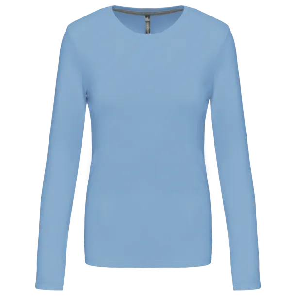  LADIES' LONG-SLEEVED CREW NECK T-SHIRT - Kariban Sky blue