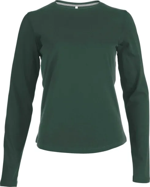  LADIES' LONG-SLEEVED CREW NECK T-SHIRT - Kariban Šumski zelena