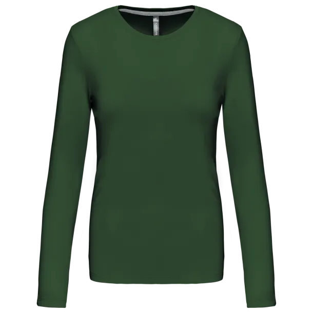  LADIES' LONG-SLEEVED CREW NECK T-SHIRT - Kariban Šumski zelena