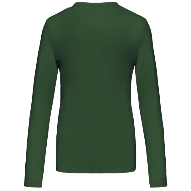  LADIES' LONG-SLEEVED CREW NECK T-SHIRT - Kariban Šumski zelena