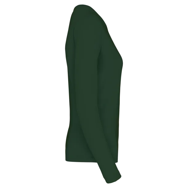  LADIES' LONG-SLEEVED CREW NECK T-SHIRT - Kariban Šumski zelena