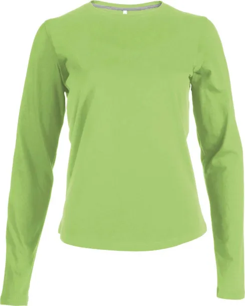  LADIES' LONG-SLEEVED CREW NECK T-SHIRT - Kariban Lime