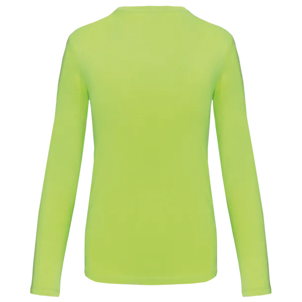  LADIES' LONG-SLEEVED CREW NECK T-SHIRT - Kariban Lime