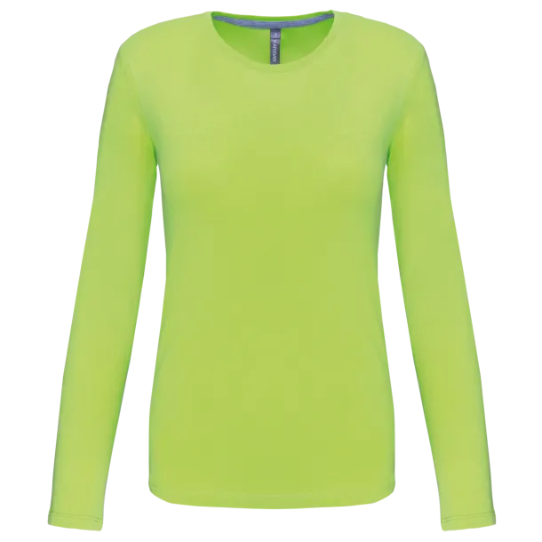  LADIES' LONG-SLEEVED CREW NECK T-SHIRT - Kariban Lime