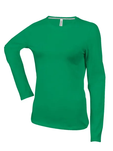  LADIES' LONG-SLEEVED CREW NECK T-SHIRT - Kariban Kelly Green