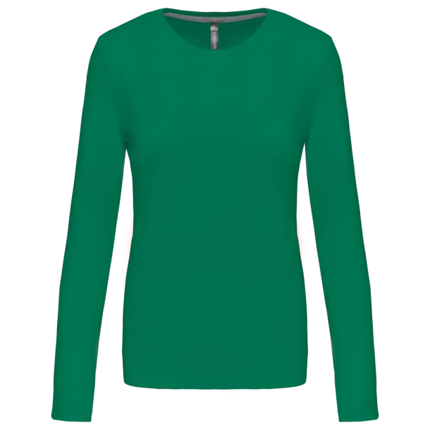  LADIES' LONG-SLEEVED CREW NECK T-SHIRT - Kariban Kelly Green