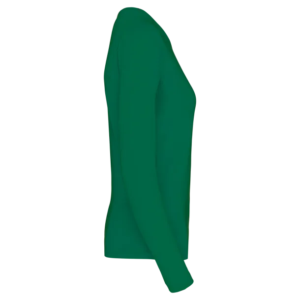  Ženska majica dugih rukava, 180 g/m2 - Kariban Kelly zelena
