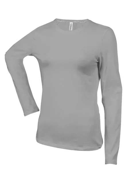  LADIES' LONG-SLEEVED CREW NECK T-SHIRT - Kariban Oxford Grey