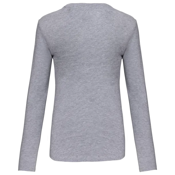  LADIES' LONG-SLEEVED CREW NECK T-SHIRT - Kariban Oxford Grey