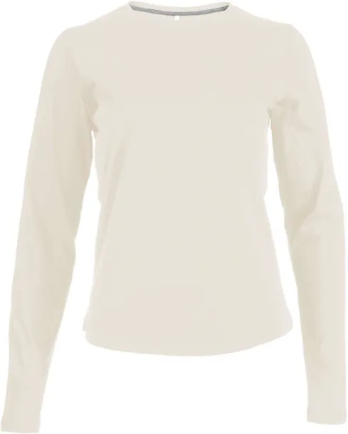  LADIES' LONG-SLEEVED CREW NECK T-SHIRT - Kariban Pjesak smeđa