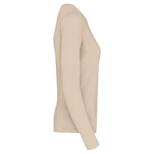  Ženska majica dugih rukava, 180 g/m2 - Kariban Pijesak smeđa