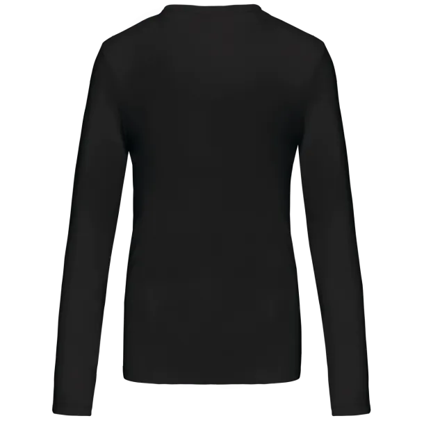  LADIES' LONG-SLEEVED CREW NECK T-SHIRT - Kariban Black