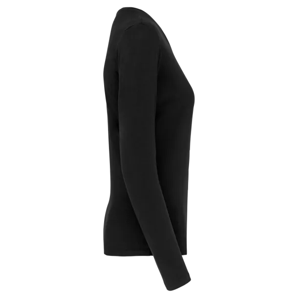  Ženska majica dugih rukava, 180 g/m2 - Kariban Crna