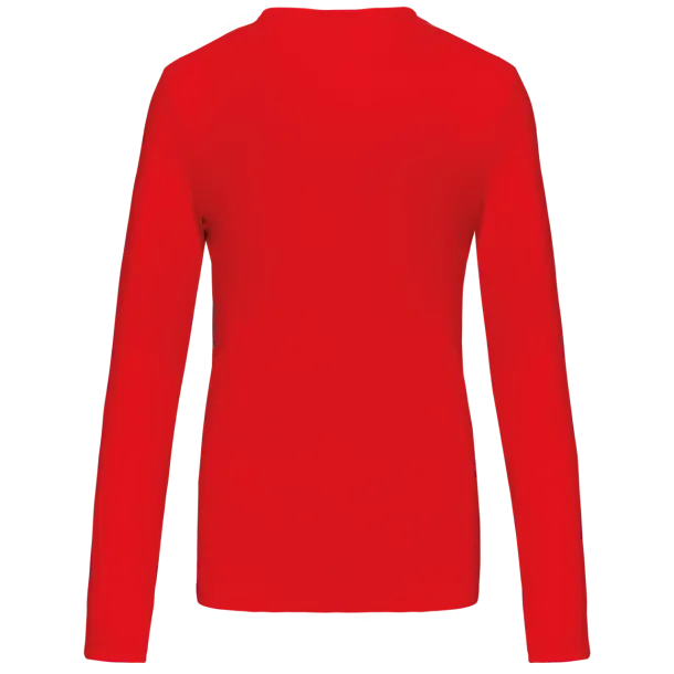  LADIES' LONG-SLEEVED CREW NECK T-SHIRT - Kariban Red