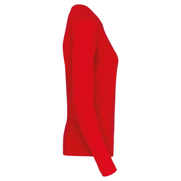 Ženska majica dugih rukava, 180 g/m2 - Kariban Crvena