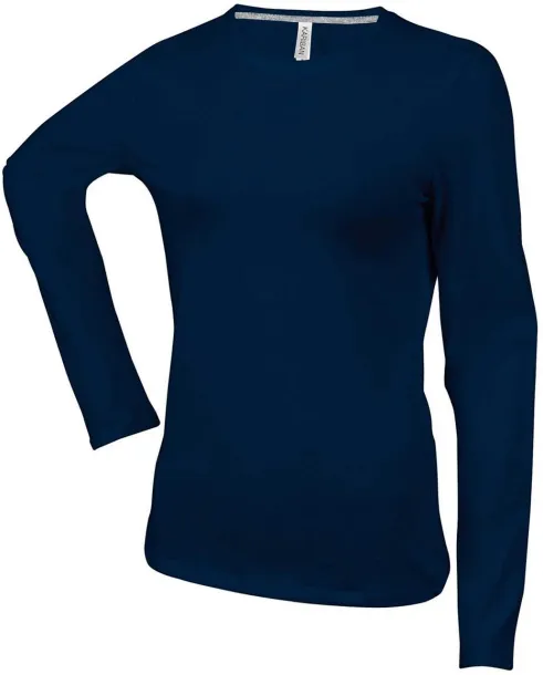  LADIES' LONG-SLEEVED CREW NECK T-SHIRT - Kariban Navy