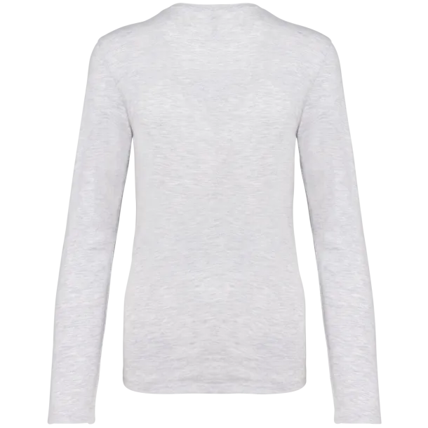  LADIES' LONG-SLEEVED CREW NECK T-SHIRT - Kariban Ash