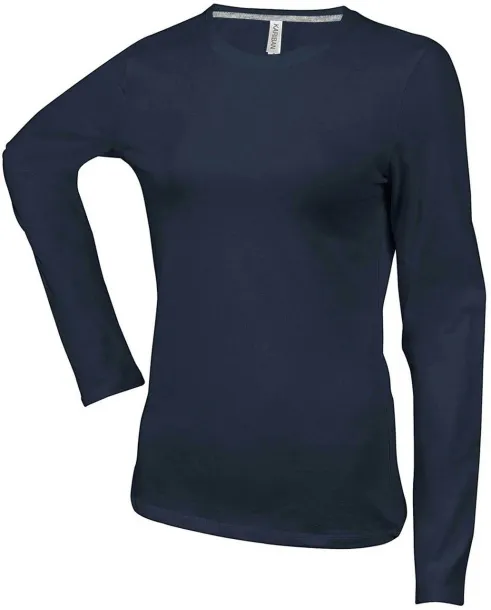  LADIES' LONG-SLEEVED CREW NECK T-SHIRT - Kariban Tamno siva