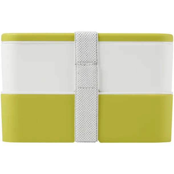 MIYO double layer lunch box Lime White