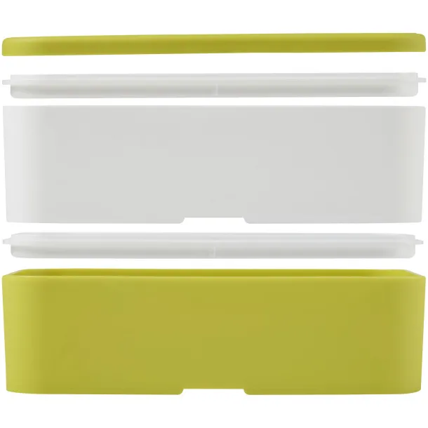 MIYO double layer lunch box Lime White