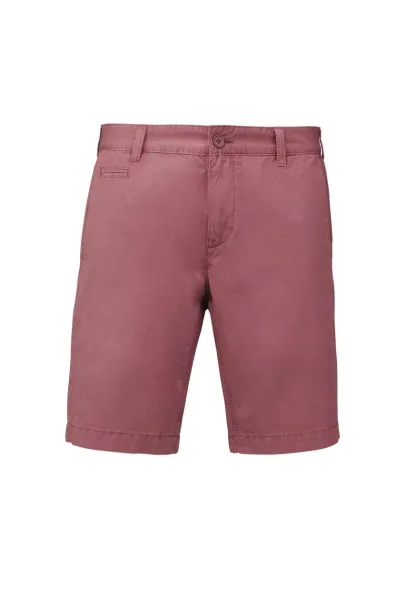  MEN'S WASHED EFFECT BERMUDA SHORTS - Kariban Washed Marsala