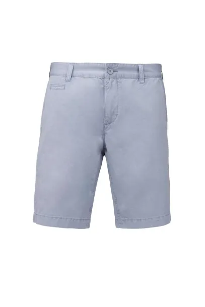  MEN'S WASHED EFFECT BERMUDA SHORTS - Kariban Washed Smoky Blue