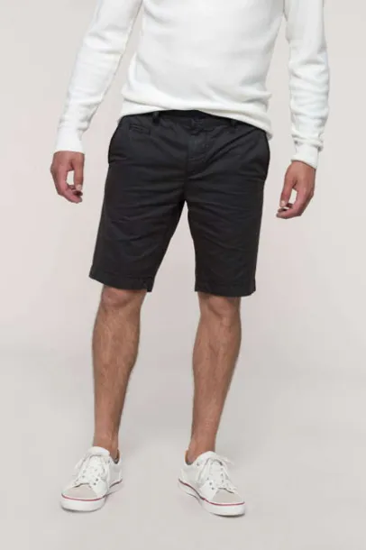  MEN'S WASHED EFFECT BERMUDA SHORTS - Kariban Washed Navy