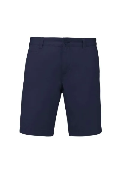  MEN'S WASHED EFFECT BERMUDA SHORTS - Kariban Washed Navy