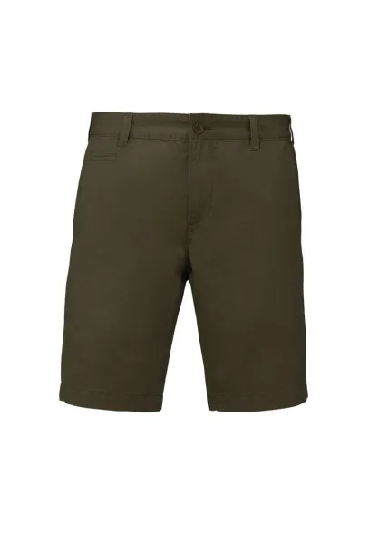  MEN'S WASHED EFFECT BERMUDA SHORTS - Kariban Washed Light Khaki