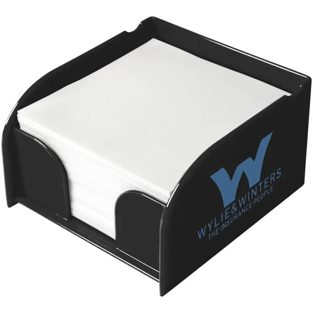 Vessel memo block insert and memo paper Solid black