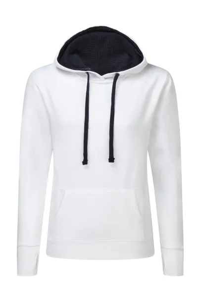  Ladies' Contrast Hoodie - SG Bijela Navy