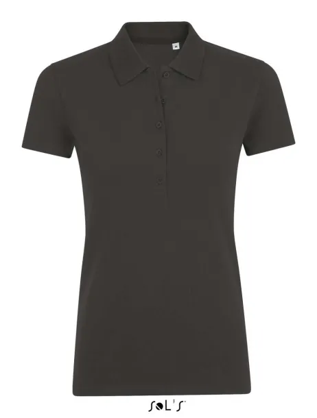  SOL'S PHOENIX WOMEN - COTTON-ELASTANE POLO SHIRT - SOL'S Charcoal Melange