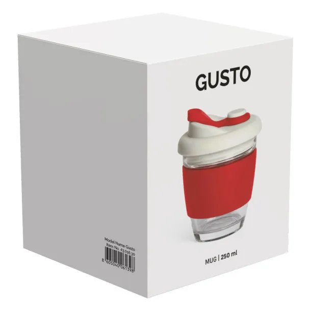 GUSTO Čaša s poklopcem, 250 ml - CASTELLI Crvena