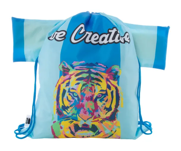 CreaDraw T RPET custom drawstring bag Blue