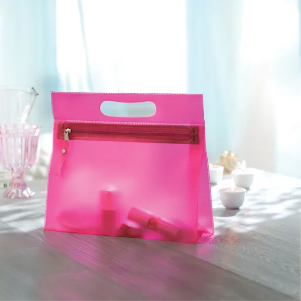 MOONLIGHT Transparent cosmetic pouch Fuchsia