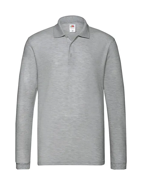 Premium Long Sleeve polo shirt Grey