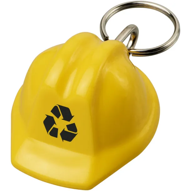 Kolt hard hat-shaped recycled keychain - Unbranded Yellow