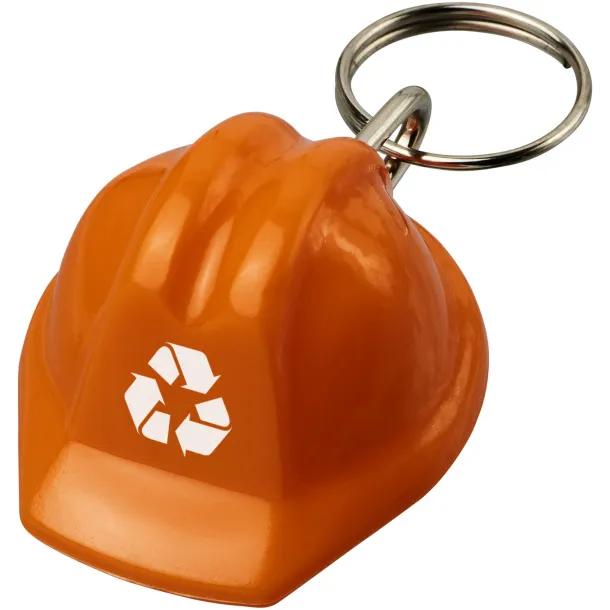 Kolt hard hat-shaped recycled keychain - Unbranded Orange