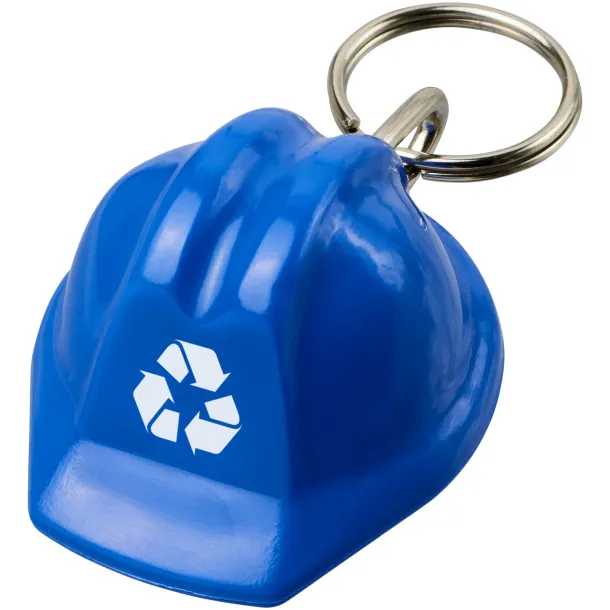 Kolt hard hat-shaped recycled keychain Blue