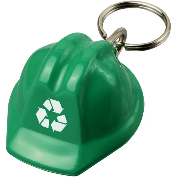 Kolt hard hat-shaped recycled keychain Green